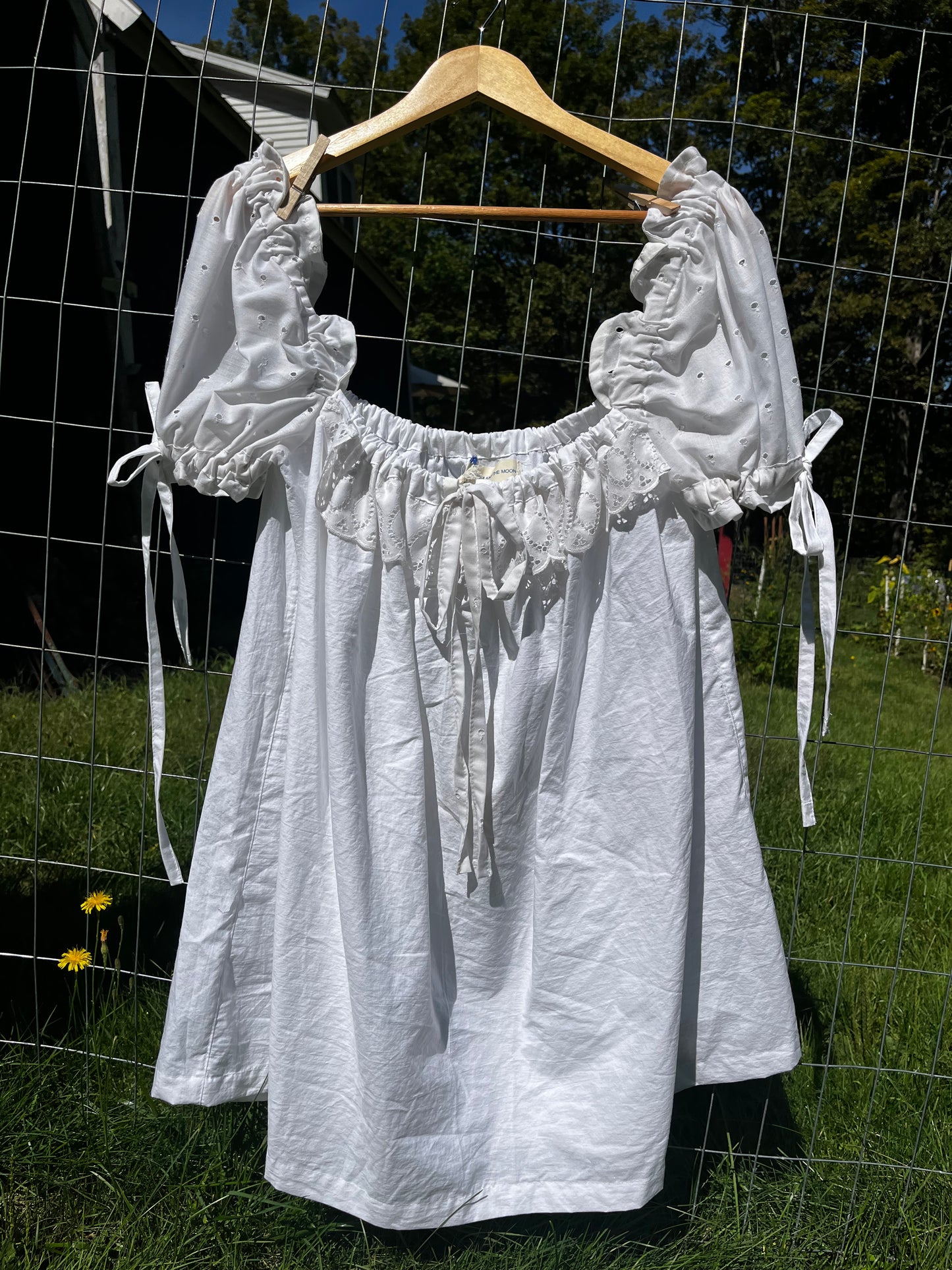 White Eyelet Lace- Madison Mini Dress
