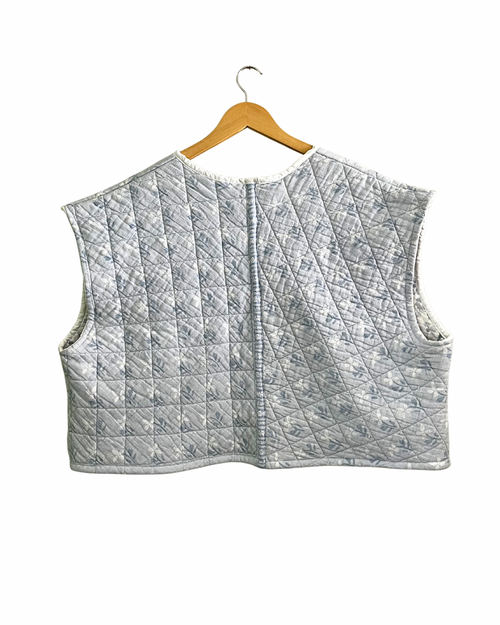 Light Blue Floral Vest