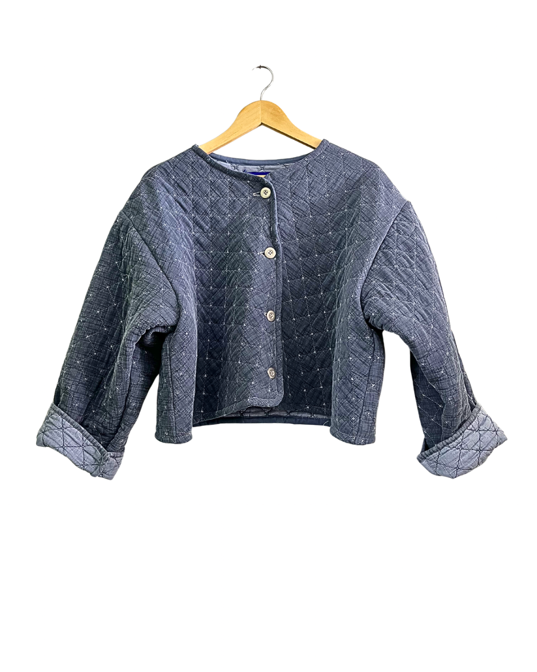 Silver Buttons Cropped Jacket