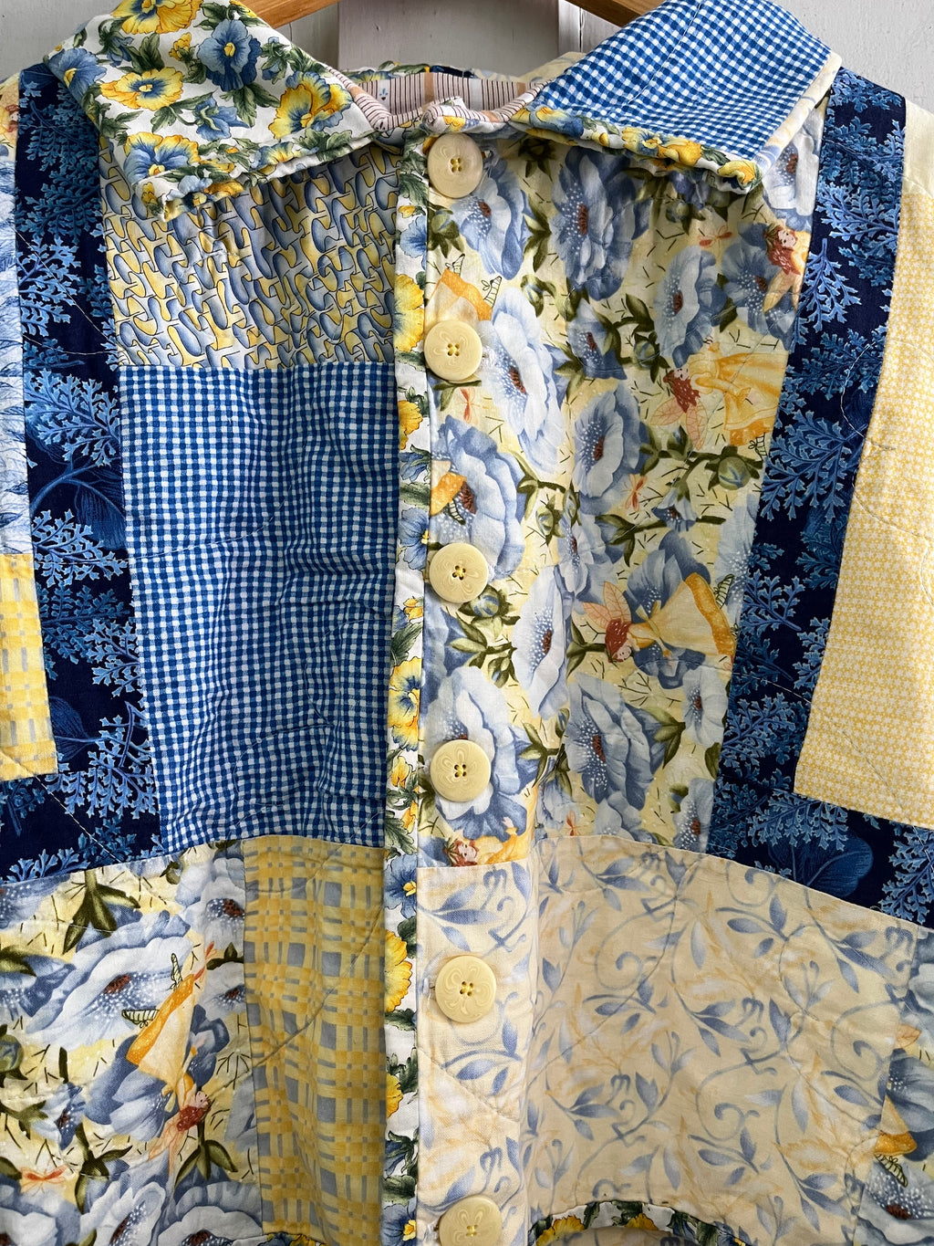 Blue Fairies Jacket with Yellow Buttons