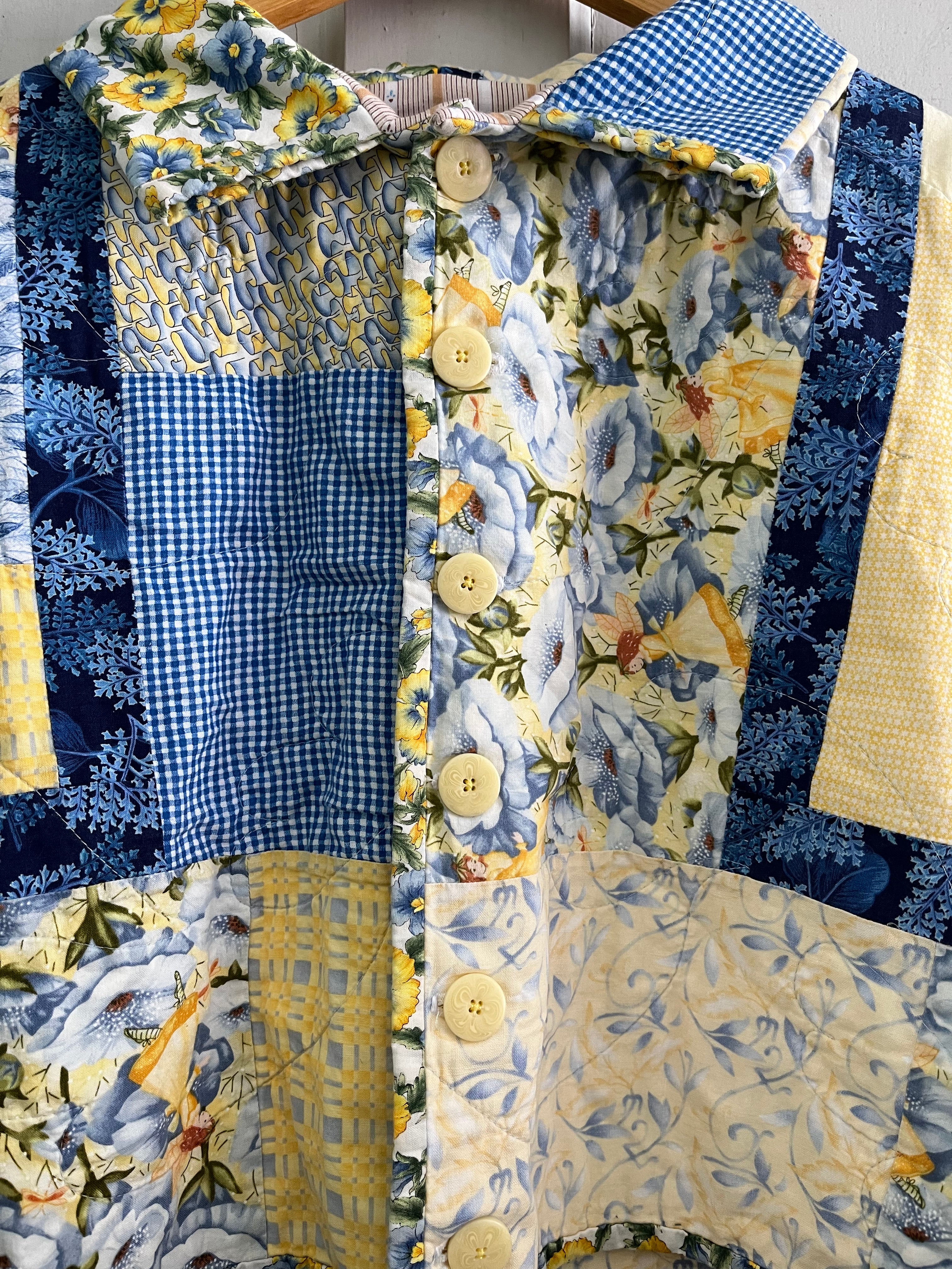 Blue Fairies Jacket with Yellow Buttons