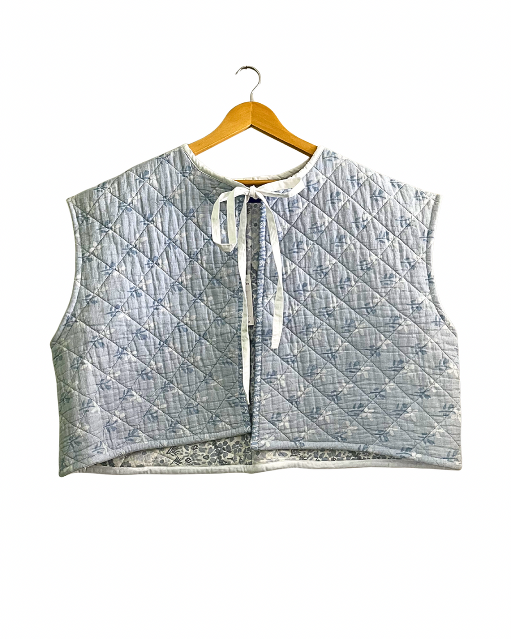 Light Blue Floral Vest