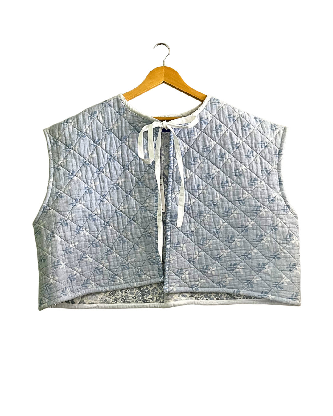 Light Blue Floral Vest