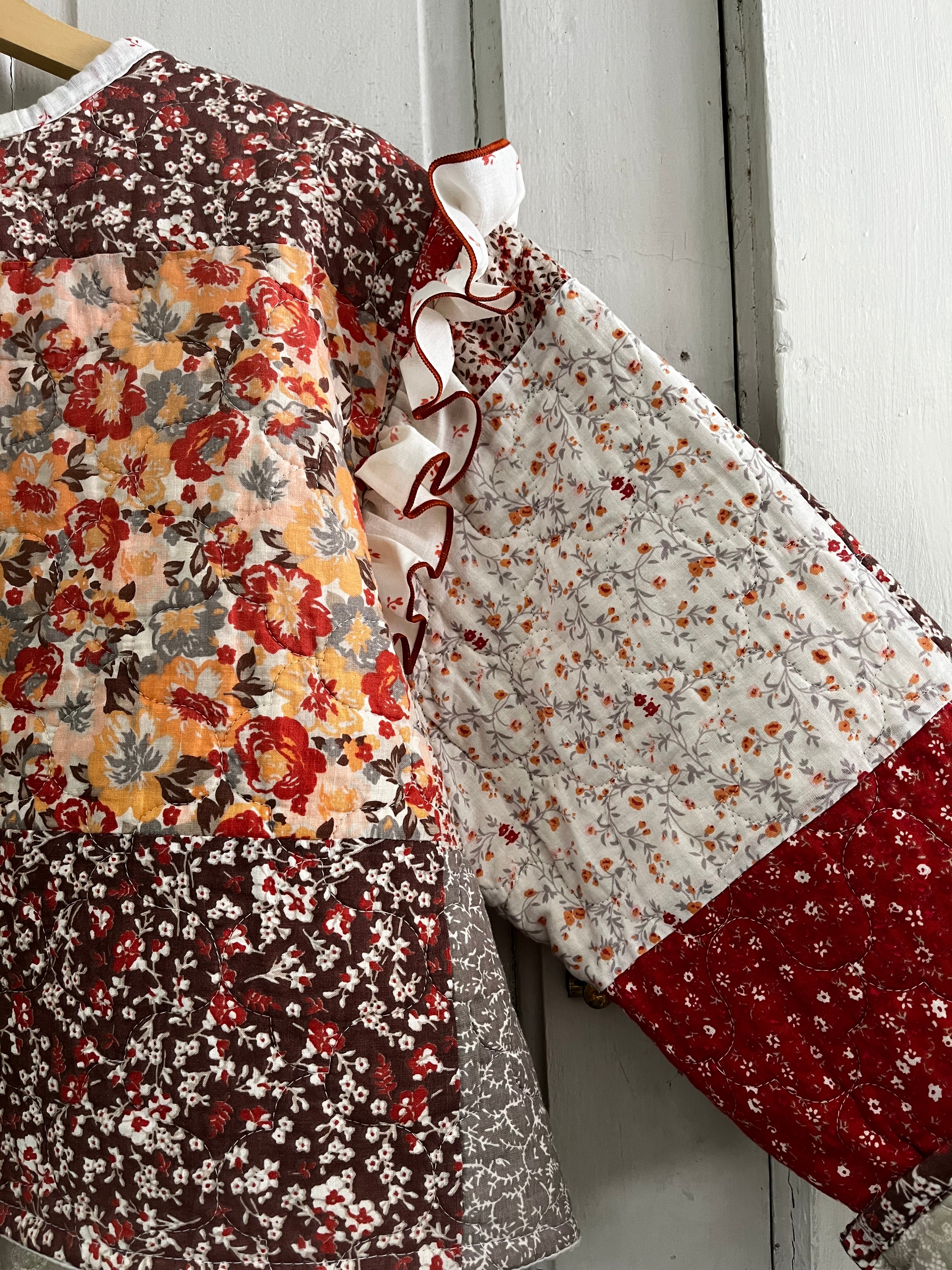 Patchwork Ruffle Jacket