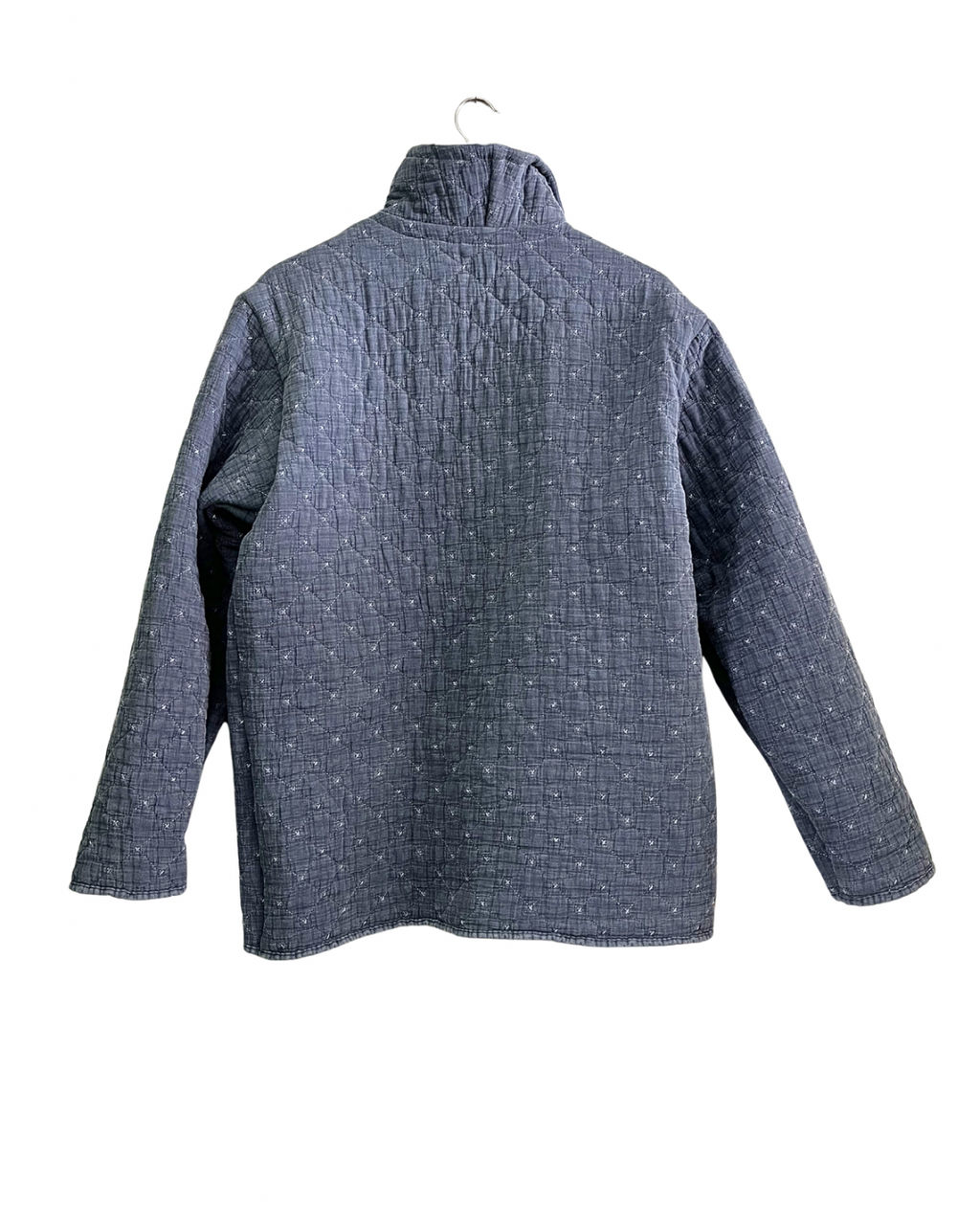 Denim Blue Colored Quilt Coat