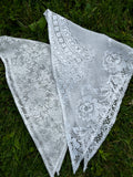White Floral Lace Bandana