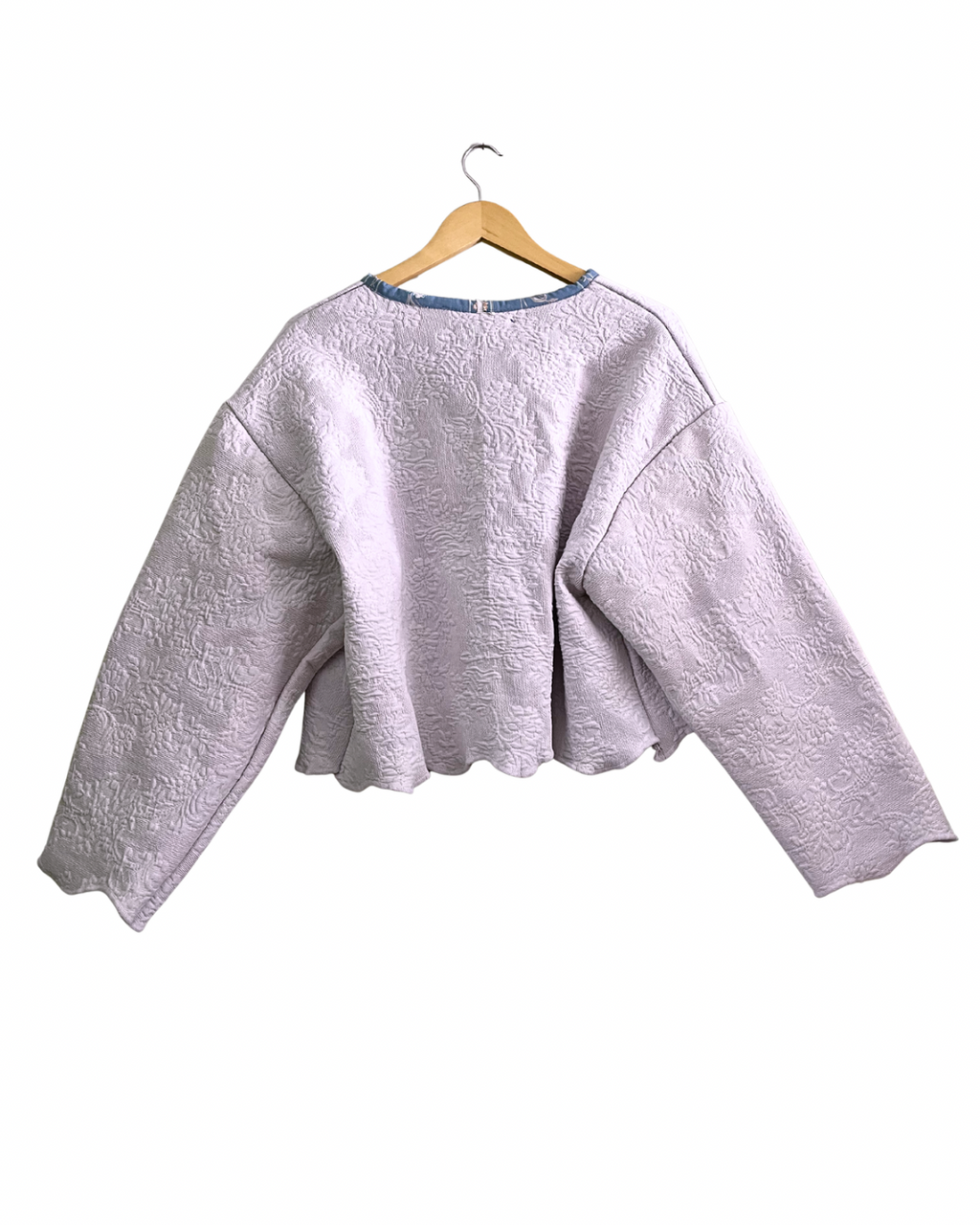 Lilac Tie Cropped Jacket