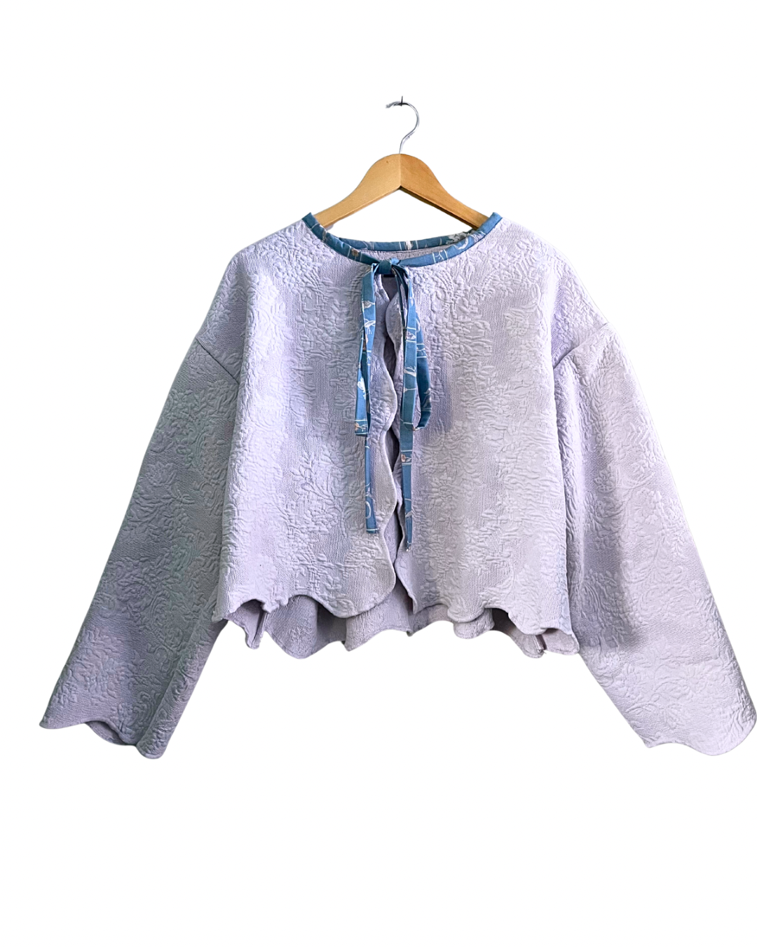 Lilac Tie Cropped Jacket