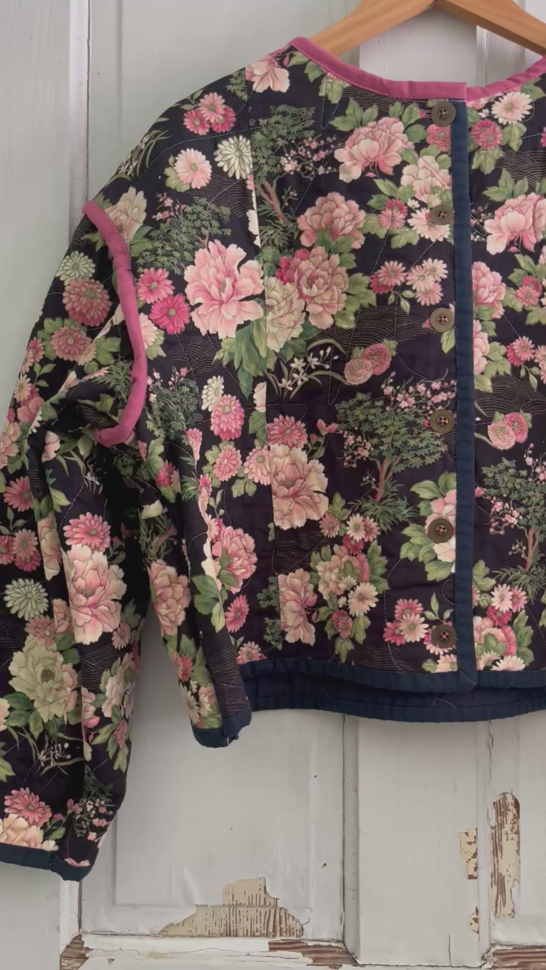 Navy Floral Jacket